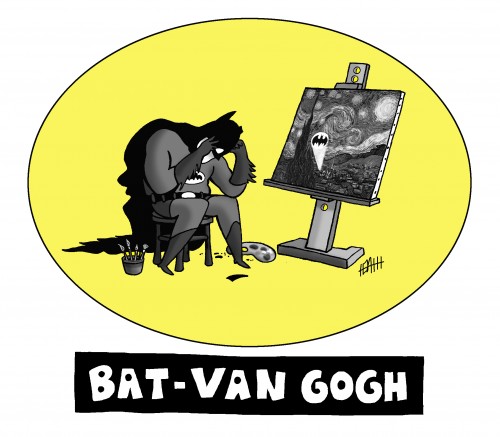 bat van gogh shirt